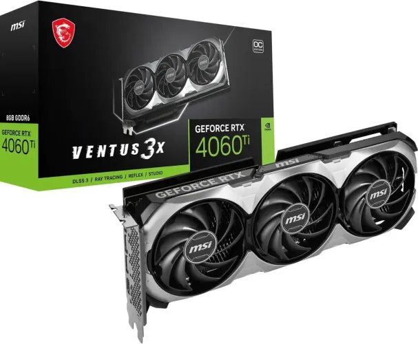 ? Placa de Vídeo MSI NVIDIA GeForce RTX 4060 Ventus 3X Black OC (8GB GDDR6)