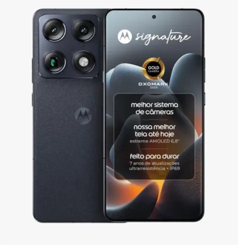 Motorola Signature preto 512gb, 12gb de ram, impecável na caixa preto