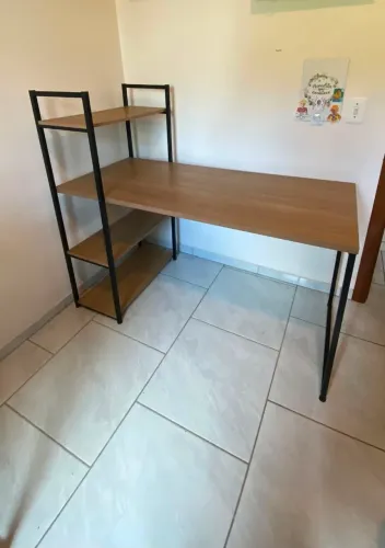 Mesa de escritório industrial MDP e Metalon