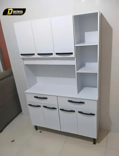 Armário de Cozinha Malu 7 Portas 2 Gavetas Promoção