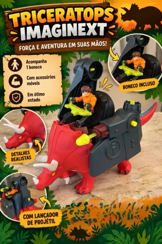 Triceratops Imaginext da Fisher-Price (linha Dinotech / Dino Riders)
