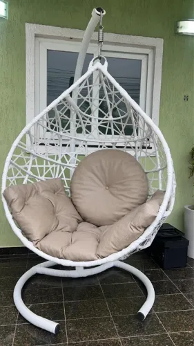 Balanço Suspenso Gota c/ Suporte e Almofadas (Padrão Luxo / Estrutura Reforçada)
