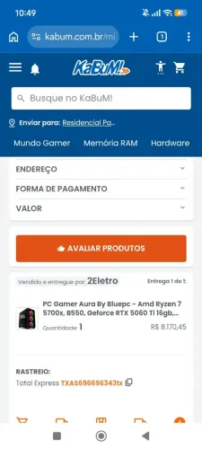 Pc Gamer Aura kabum