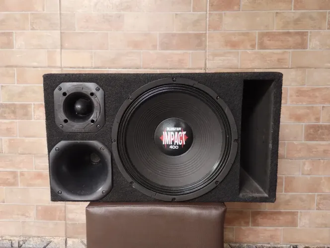 Caixa Trio Automotiva (Alto-falante Bluster Impact 400 + Corneta + Tweeter)