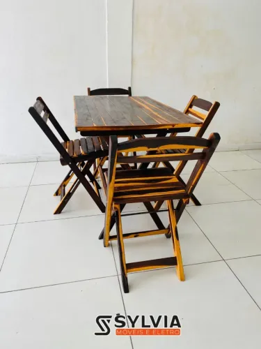 Conjunto retangular dobrável 