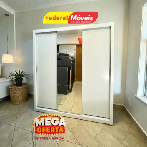 Guarda Roupa Veneza c/ Espelho - Super Promoção!