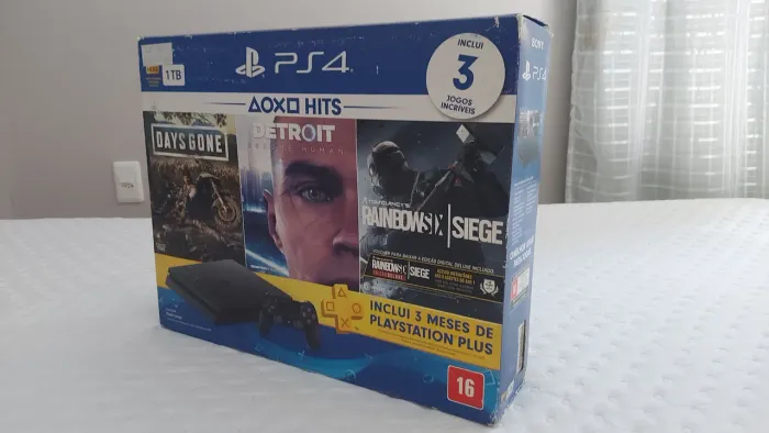 Playstation 4 Slim 1tb Cuh-2214b Completo Nacional.