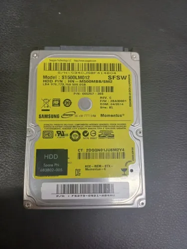 Hd 500gb Samsung 2.5 5400rpm