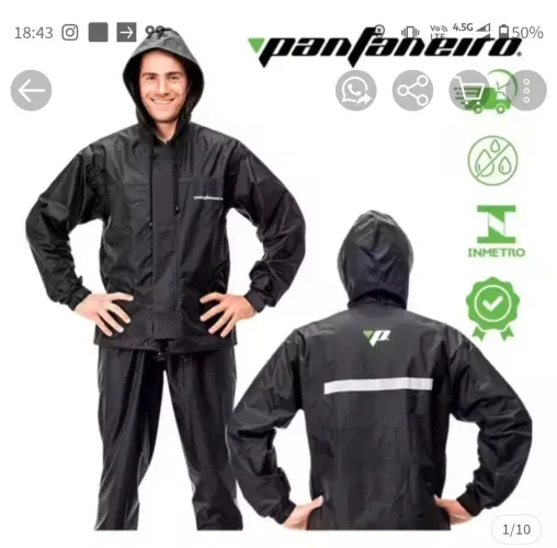 Vendo capa de chuva completa com bota