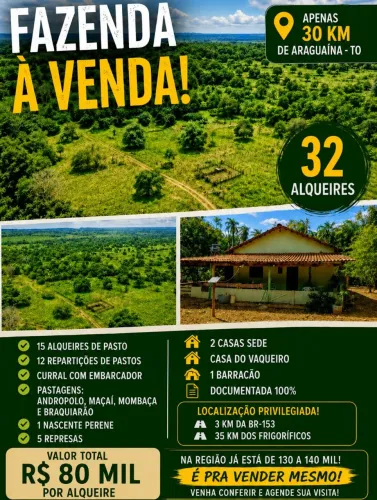 FAZENDA A VENDA ótima oportunidade