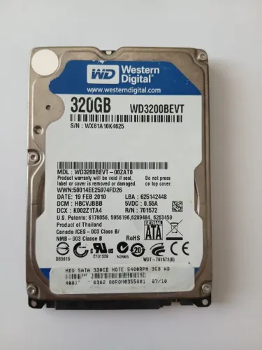 HD Interno Western Digital 320GB - 2.5" SATA 3Gb/s - Ideal para Notebook