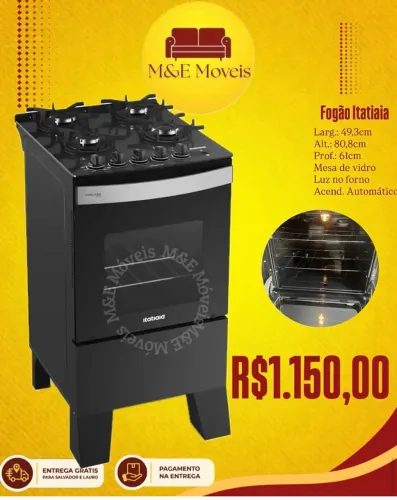 Fogão 4 bocas com entrega grátis e garantia