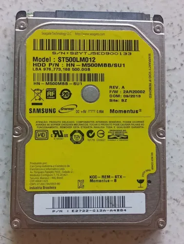 HD 500 giga pra notebook/PC