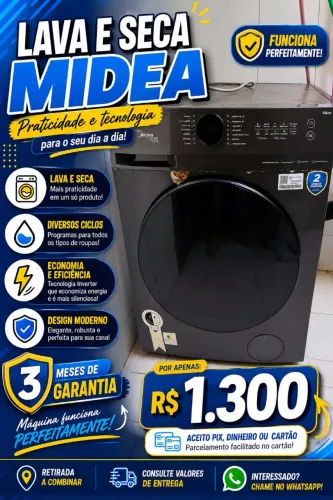 Lava e Seca Midea Funcionando Perfeitamente