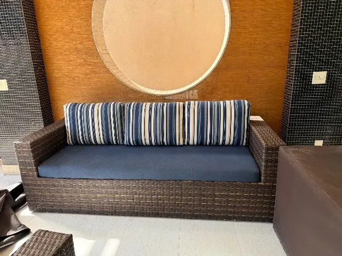 Sofá de vime 3 e 2 lugares 