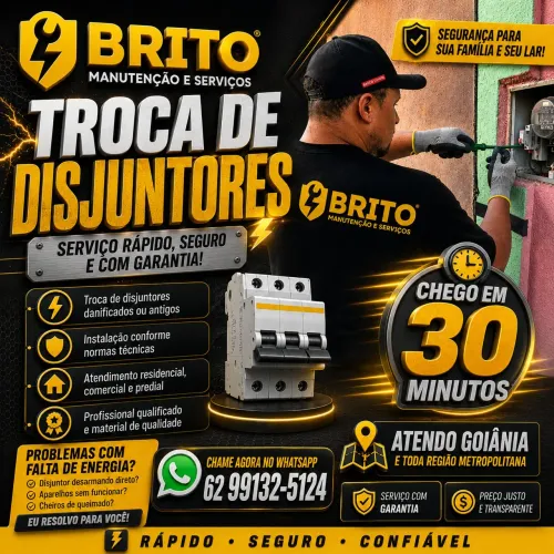 Adequação e troca de disjuntores, em Goiânia e região metropolitana / 24h eletricista 