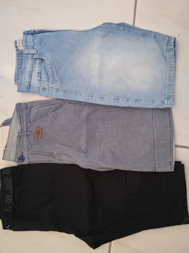 Kit bermudas jeans menino