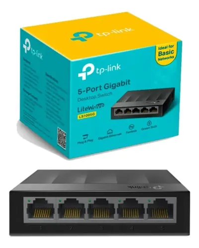 Switch 5 portas TP-Link LS1005G 10/100/1000 - Novo e com garantia - Nexo Store