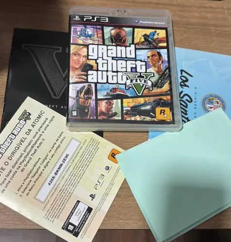 GTA 5 + Mapa + nota Fiscal da época e encartes