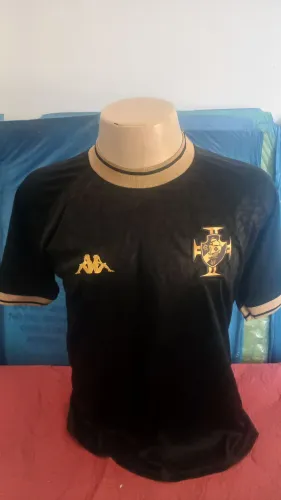 Camisa Vasco da Gama Kappa Preta Dourado 