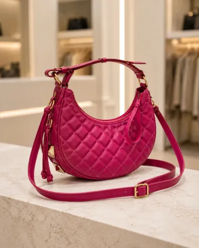 Bolsa de Ombro Pink Matelassê Luxo - Promoção