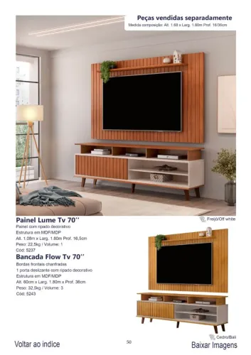Painel Lume+ Bancada Flow 70' Polegadas 