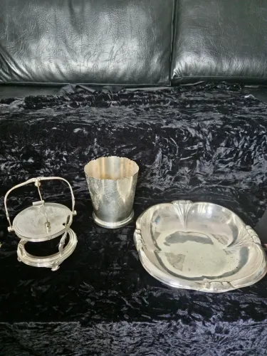 Lote de Peças Vintage em Metal Prateado / Prata - Decoração e Mesa