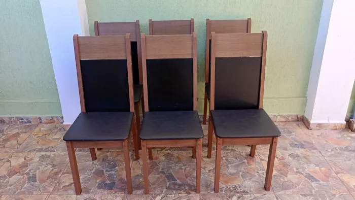 Kit 6 Cadeiras 4280 Madesa Rustic/preto 