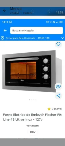 Forno elétrico de embutir fischer