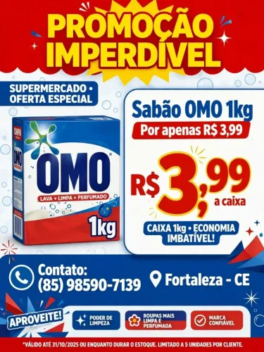 Sabão OMO 1kg promoção