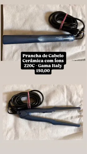 Chapinha e secador valores nas fotos 