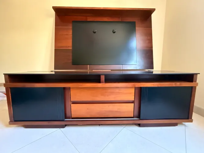 rack e painel de madeira 2,0m comprimento