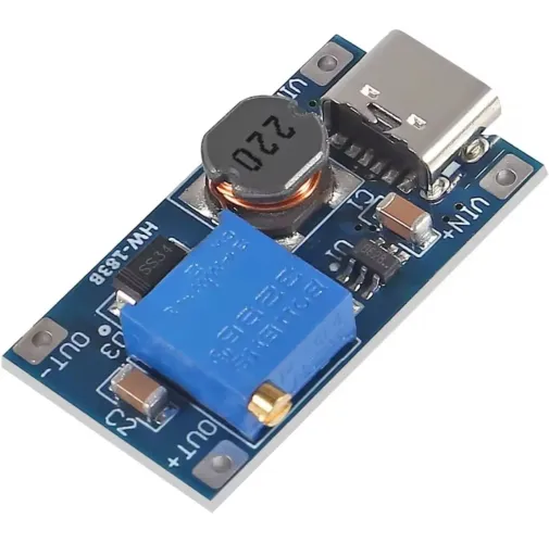 Regulador de tensão Step-up MT3608 5V - 28V USB C