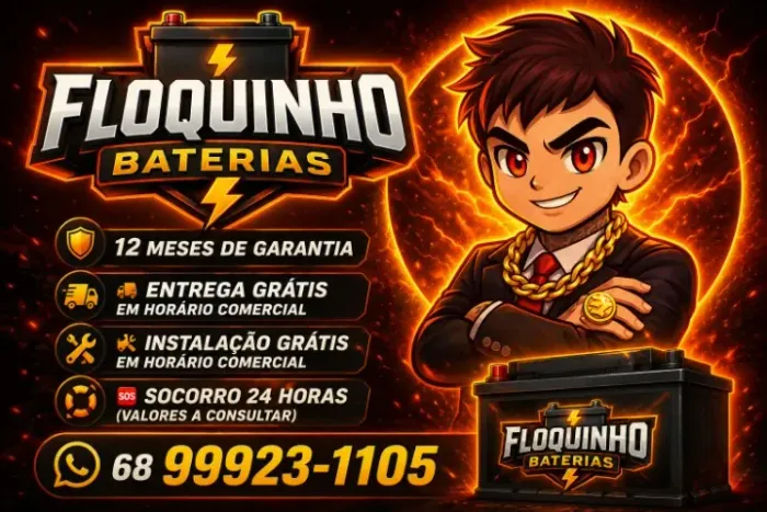BATERIAS 60Ah - Floquinho Baterias 24Hrs