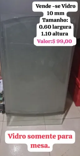 Vidro para mesa