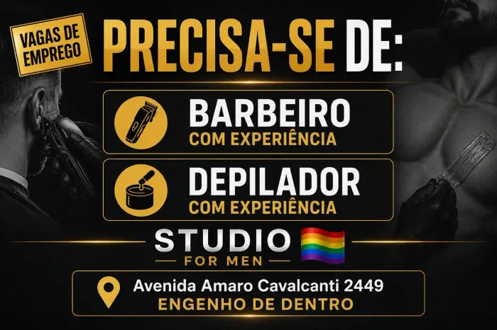 VAGAS PARA BARBEIRO E DEPILADOR
