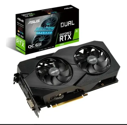 Placa De Vídeo Asus Dual Geforce Rtx2060 OC Edition 6gb Gddr6