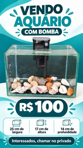 Aquário com bomba