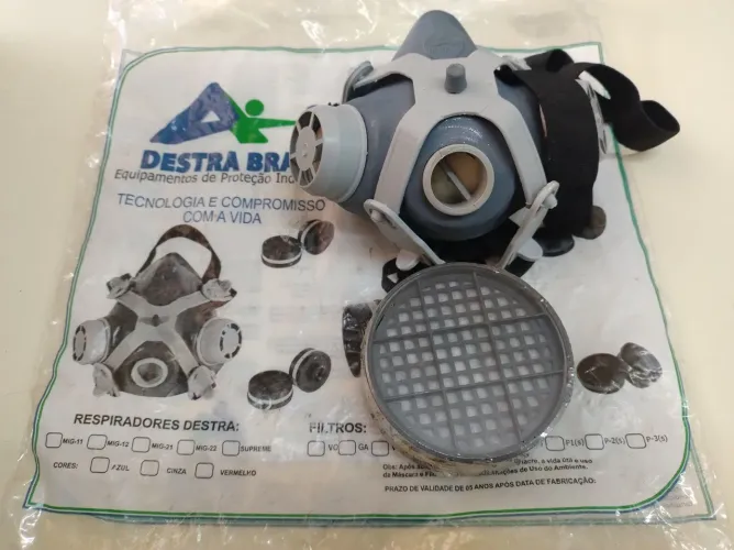 Respirador Destra Brasil MIG Semi Facial - EPI Pintura / Solvente