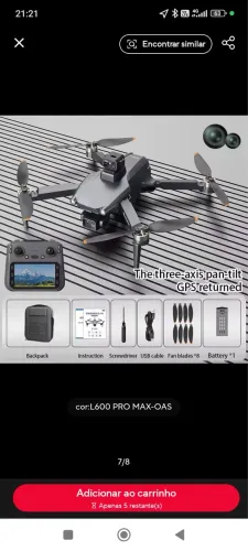 Drone L600 Pro Max - Câmera dupla + GPS + Gimbal 3 Eixos