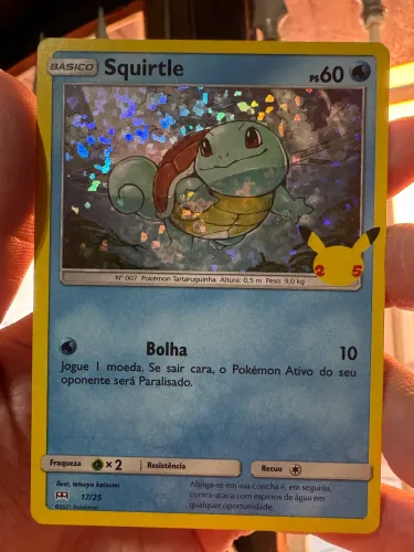 Carta Pokémon Squirtle 17/25 Foil Celebrações McDonalds 25 anos