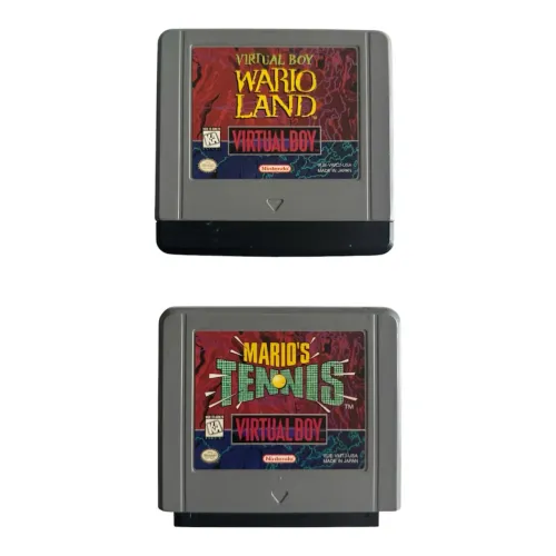 Virtual Boy Wario Land + Marios Tennis Originais USA Raros