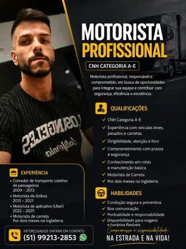 Motorista profissional categoria A-E