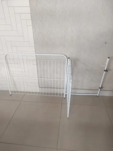 Cercado Dobrável 1 módulo + portão Branco