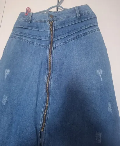 Linda saia longa jeans 