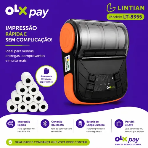 Impressora térmica 80mm portátil