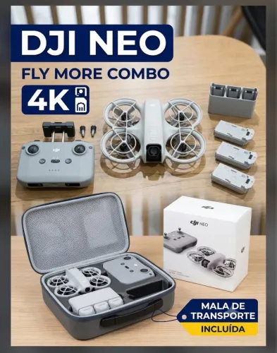 Drone DJI Neo Fly More Combo Completo + Mala de Transporte STARTRC + Registro ANAC