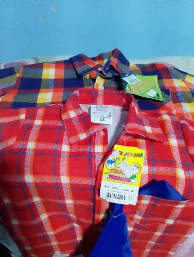 Promoção 2 camisas xadrez infantil flanelada