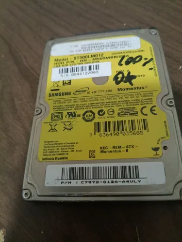 Hd 500GB 100% SAUDÁVEL