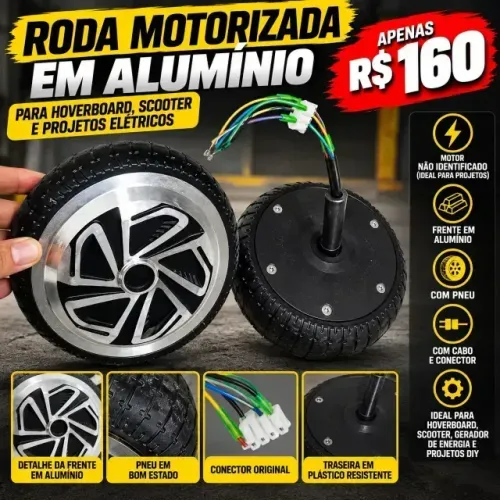 Roda Motorizada em Alumínio - R$ 120